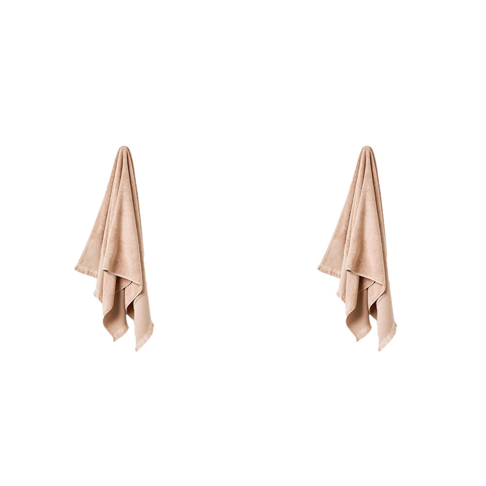 2PK Linen House Aria Nude Cotton/Bamboo Bath Towel 69x139cm - Pink