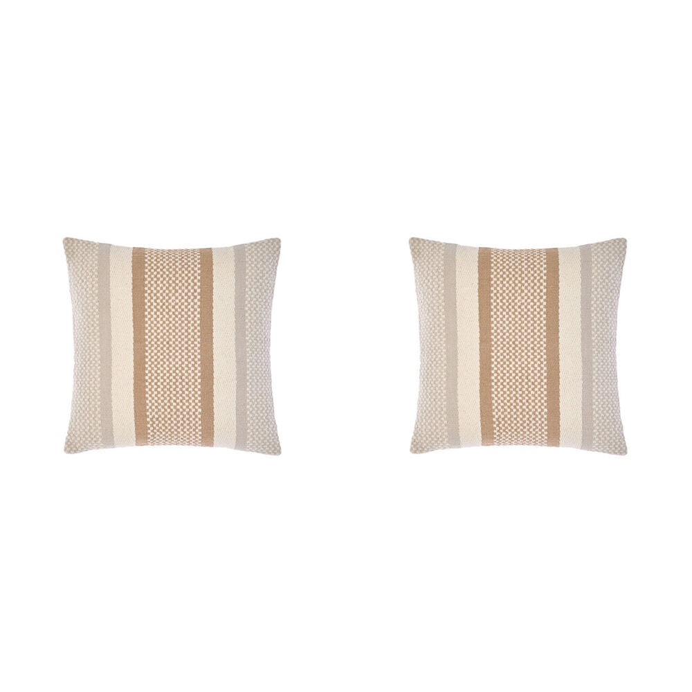 2PK Linen House 50x50cm Verano Taupe Bedroom Cushion Square