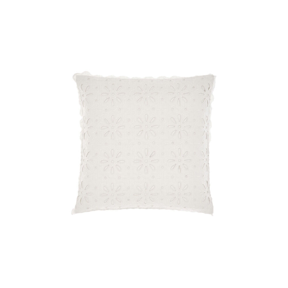 2PK Linen House 48x48cm Miranda White Bedroom Cushion Square