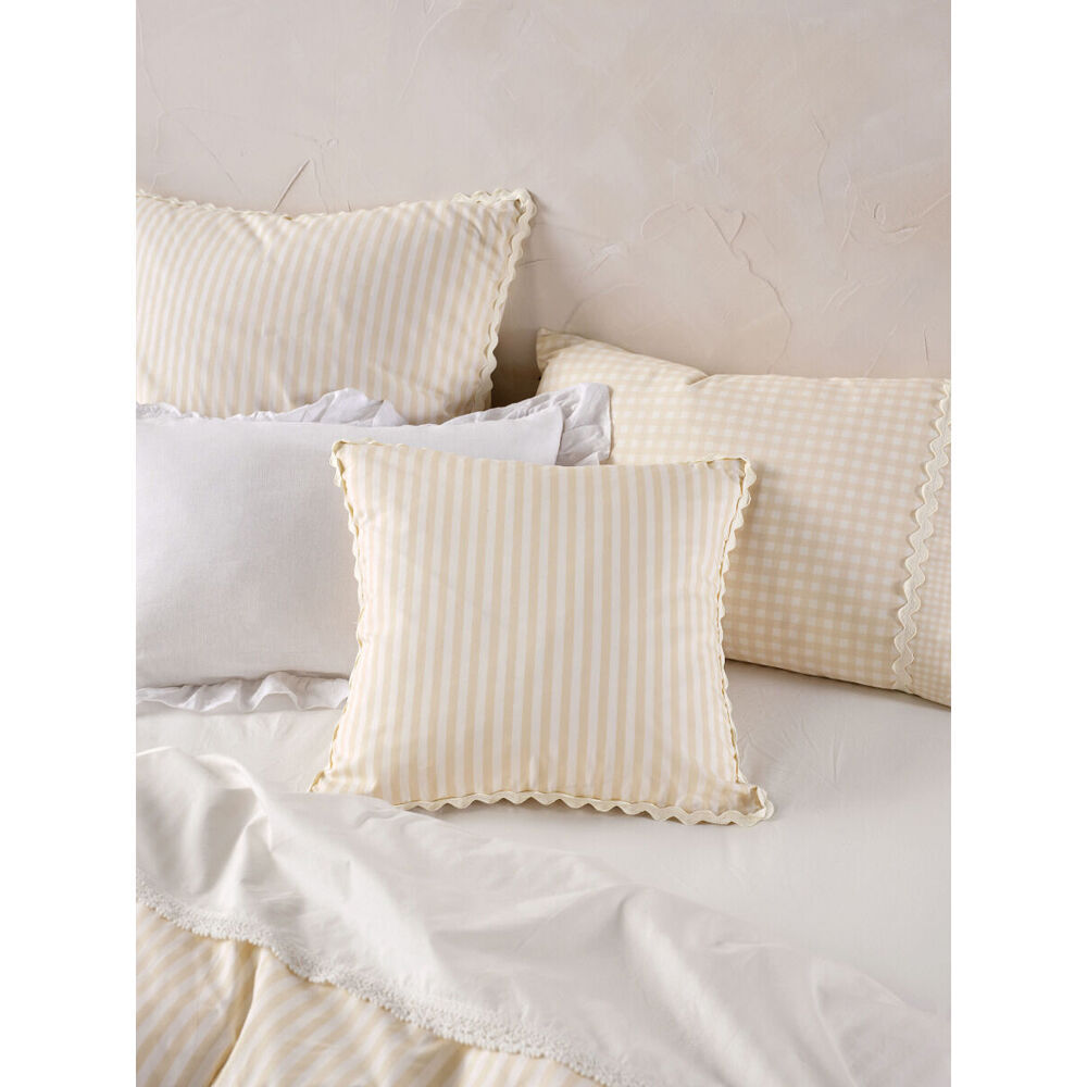 2PK Linen House Chica Cotton Cushion Square 48x48cm - Natural