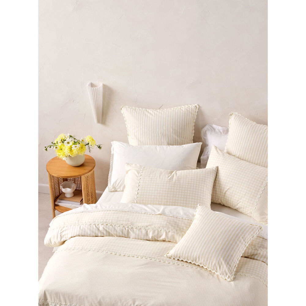 2PK Linen House Chica Cotton Cushion Square 48x48cm - Natural
