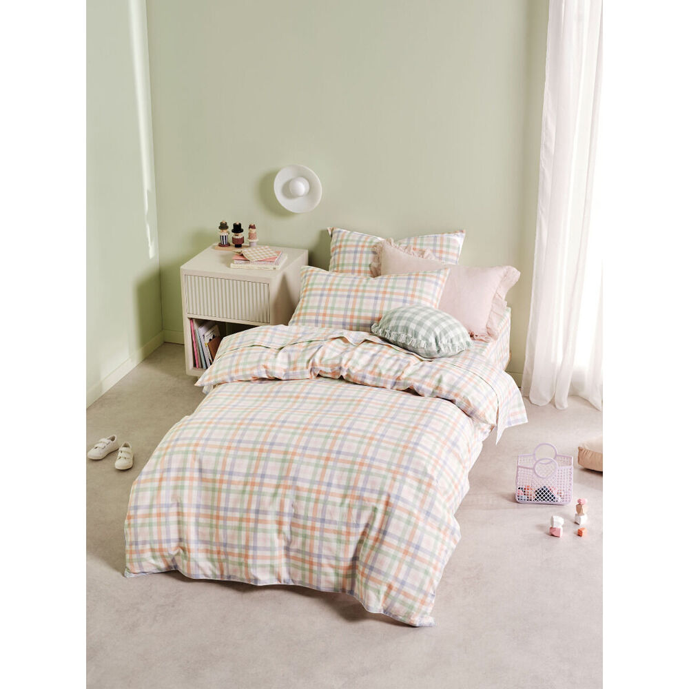Linen House Kids Bed Playground Quilt Cover Set Orange