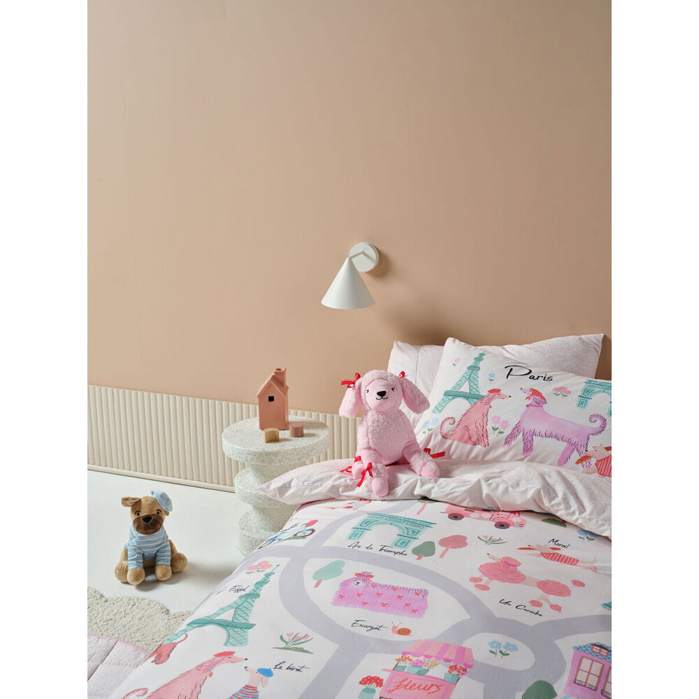 Linen House Kids Petite Paris Bed Quilt Covet Set Pink