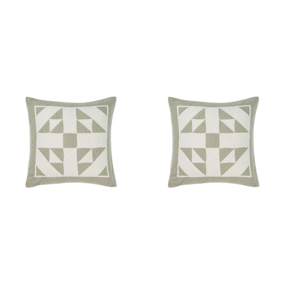2PK Linen House Una Eucalyptus European Pillowcase 65x65cm