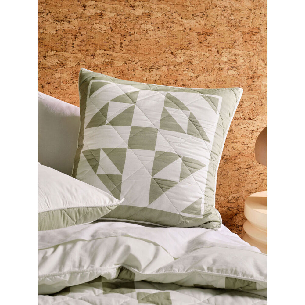 2PK Linen House Una Eucalyptus European Pillowcase 65x65cm