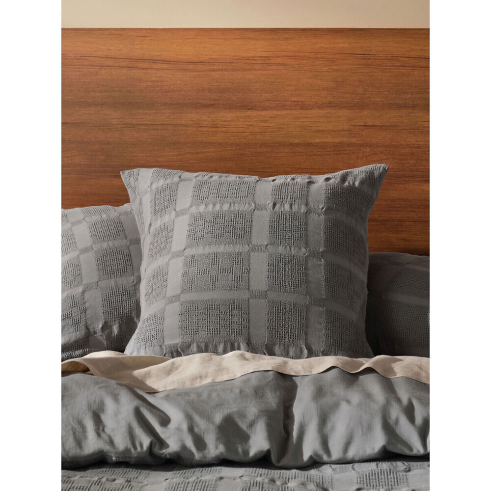2PK Linen House 65x65cm Seren Shadow European Pillowcase