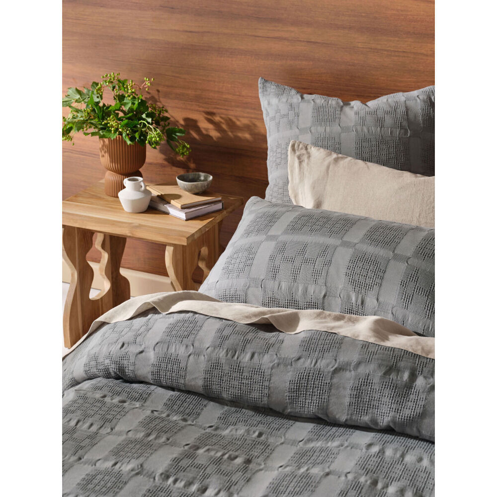 2PK Linen House 65x65cm Seren Shadow European Pillowcase