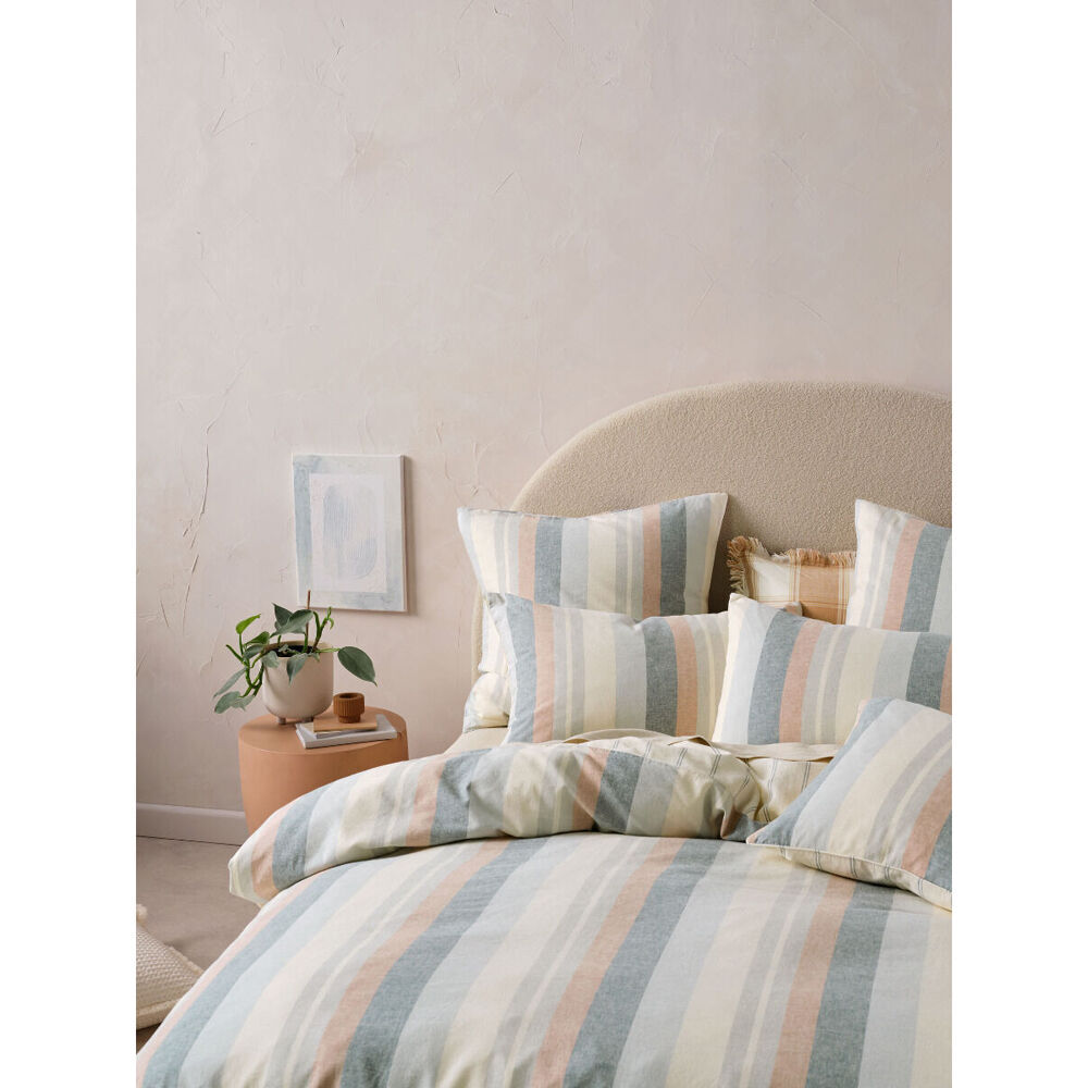 2PK Linen House 65x65cm Reverie Saltwater European Pillowcase