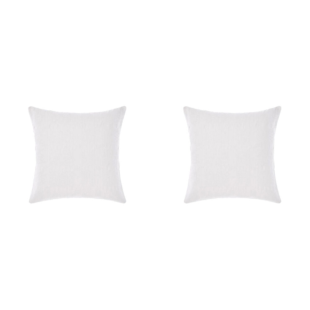 2PK Linen House 65x65cm Seren White European Pillowcase