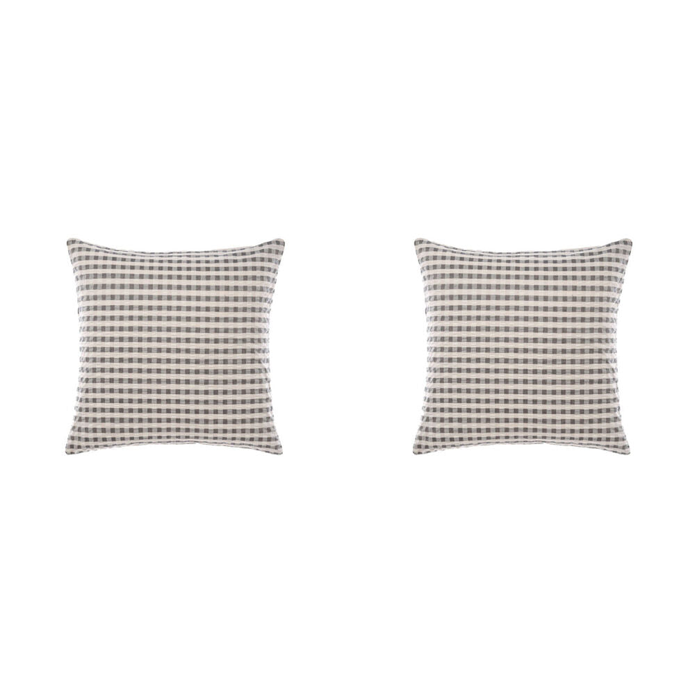 2PK Linen House Ferrara European Pillowcase 65x65cm - Charcoal
