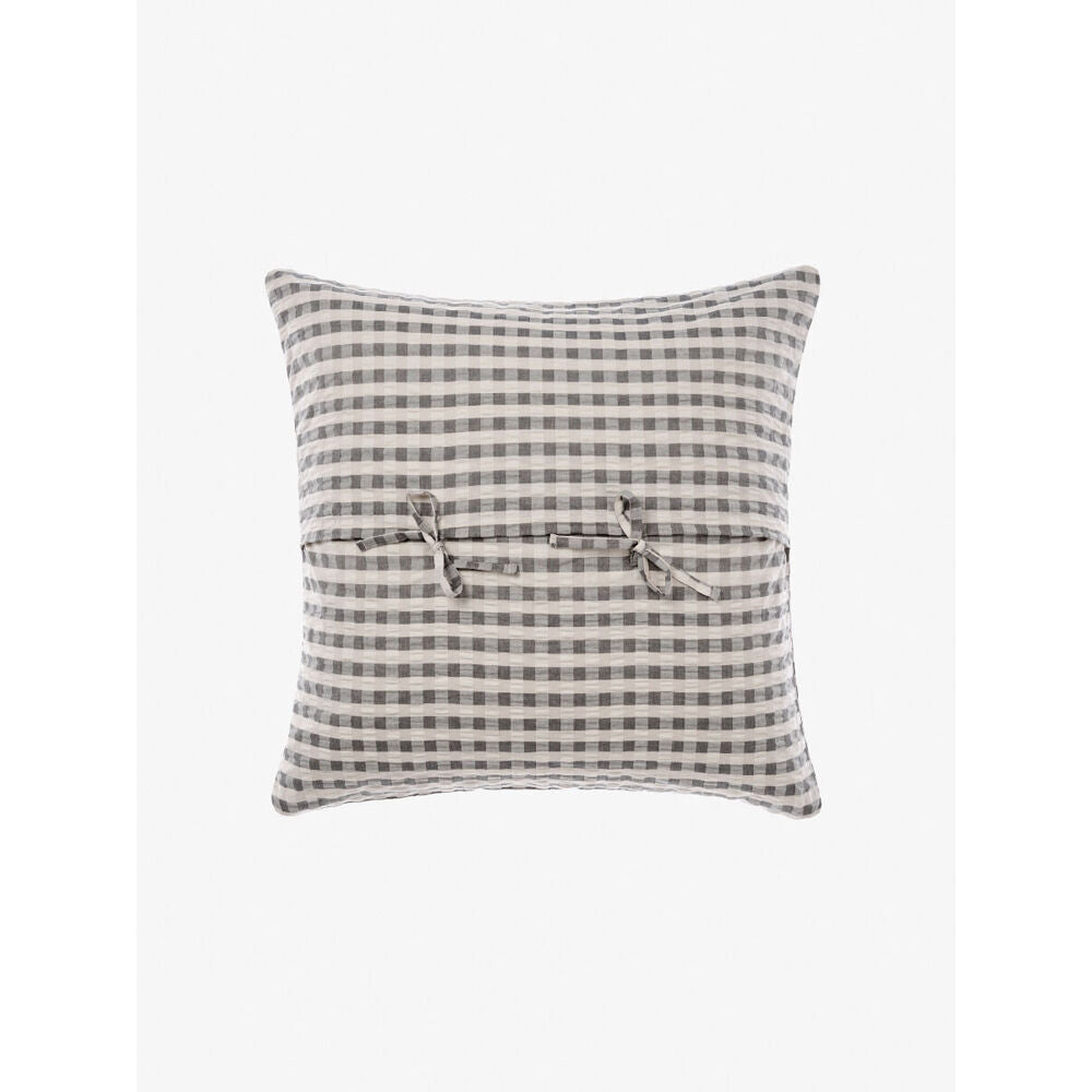 2PK Linen House Ferrara European Pillowcase 65x65cm - Charcoal