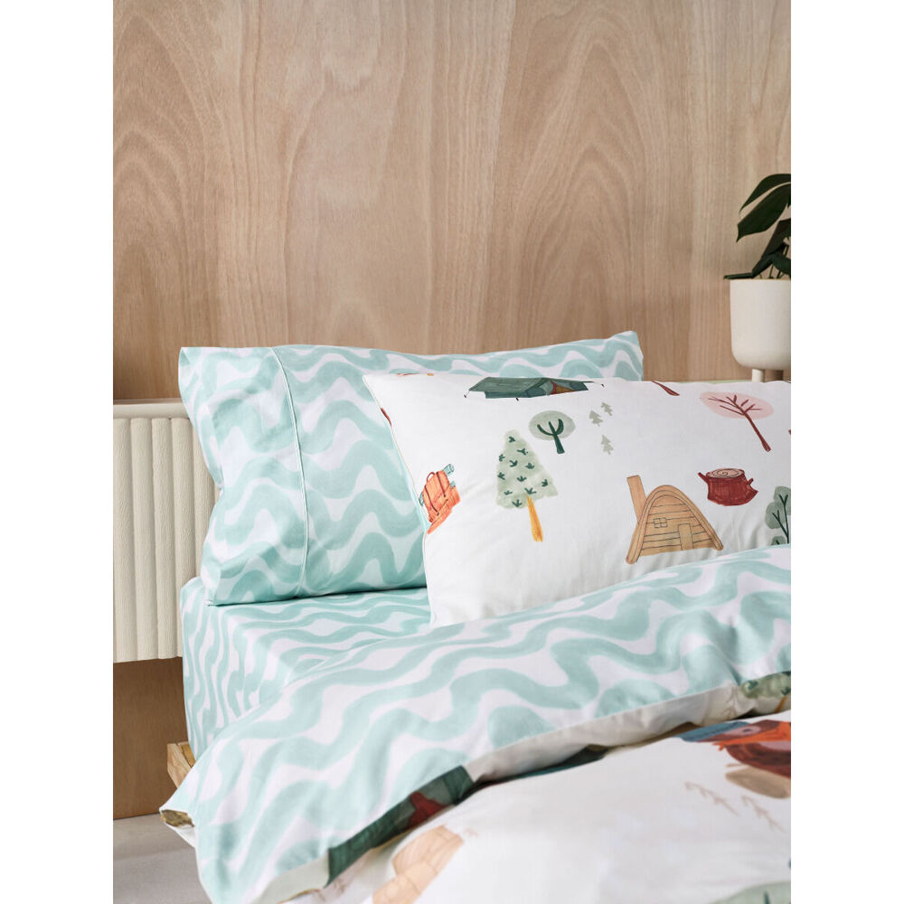 Linen House Kids Wiggle Wiggle Fitted Sheet Pillowcase Set