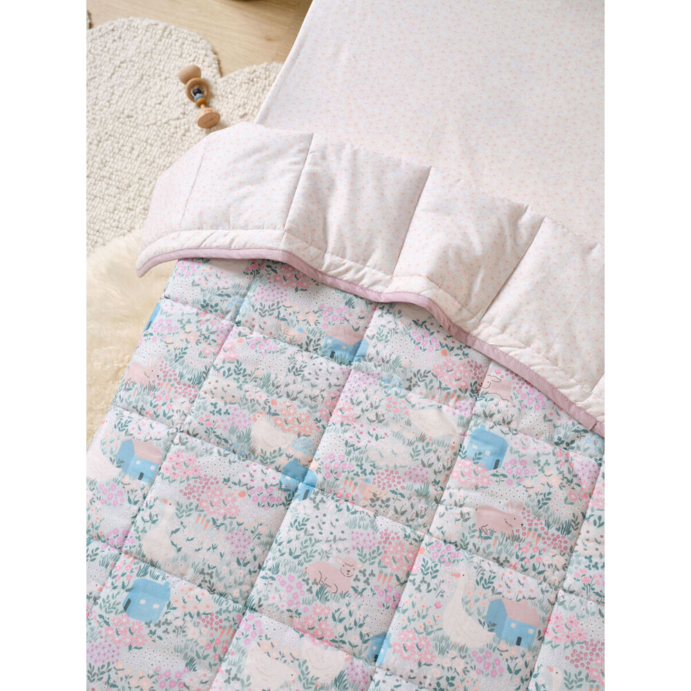 Linen House Kids 100x120cm Cotton Cot Lottie Coverlet