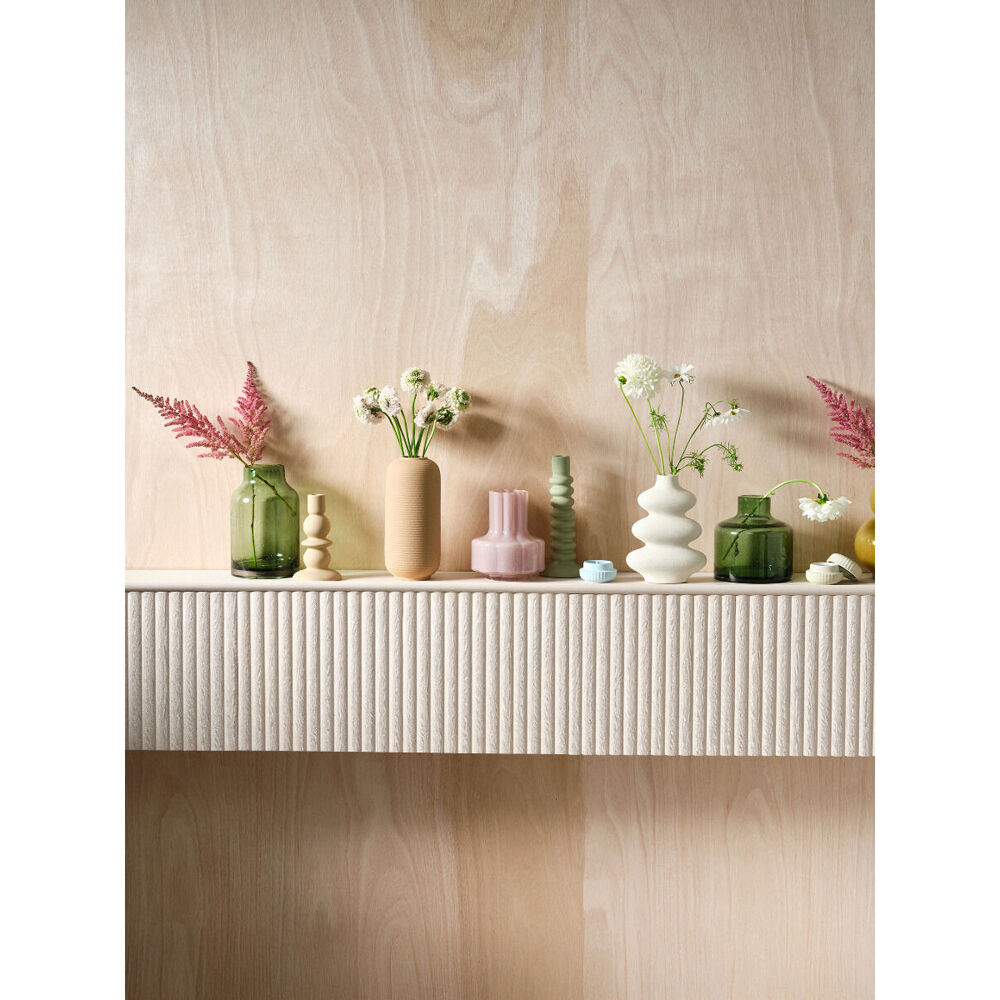 Linen House Bella Forest Glass Vase 23cm Home Decor - Green