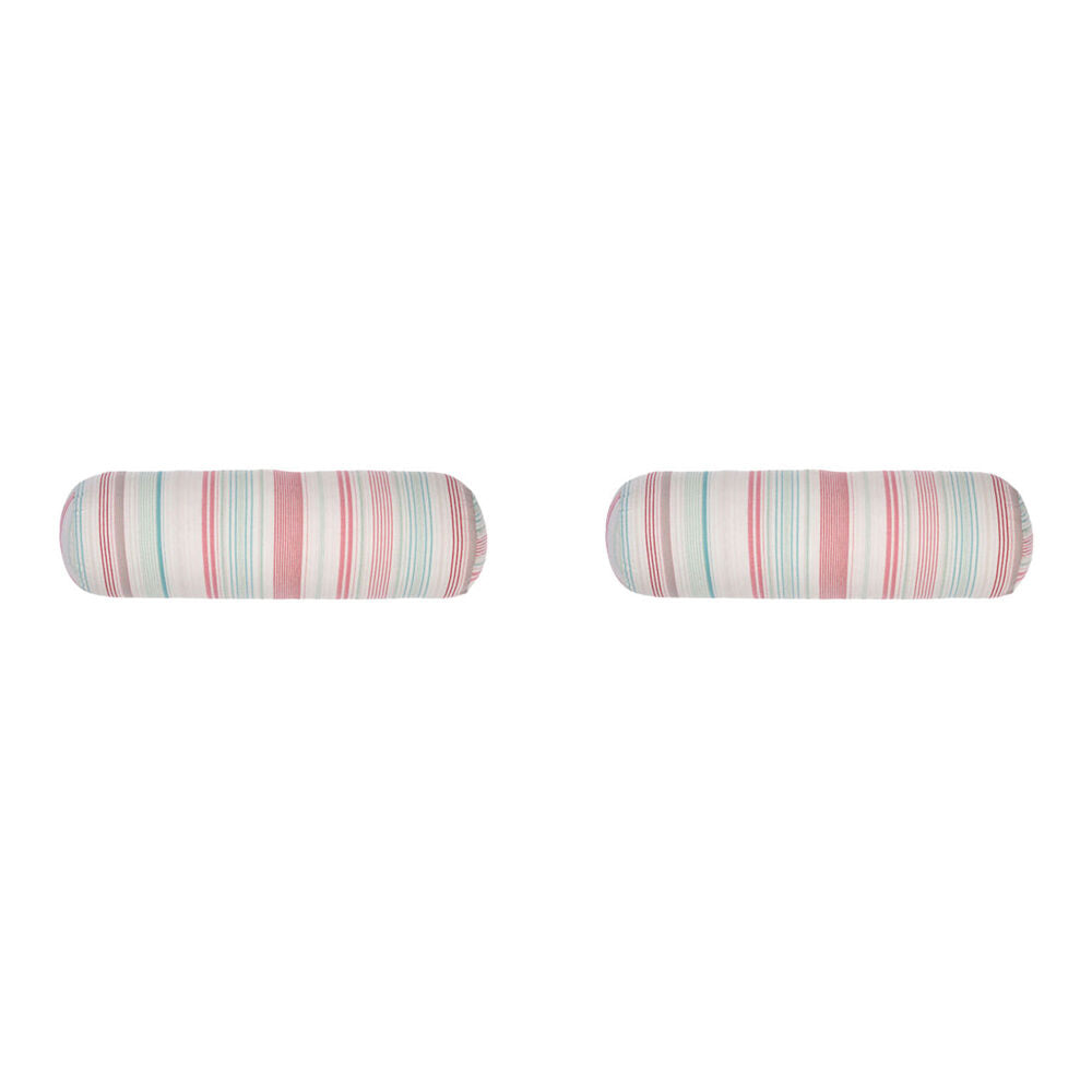 2PK Linen House 18x60cm Cotton Otillo Watermelon Bolster Pink