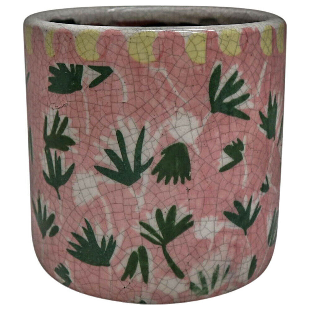 2PK LVD Terracotta Decorative Straight Planter Pot 12.5x12.5cm Funky Pink