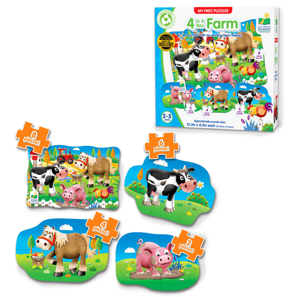 Learning Journey My First Puzzle Sets Dinosaurs And Farm  2-5y