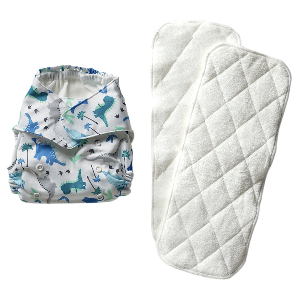 Lorraine Lea Dinosaur Reusable Nappy Blue/White One Size