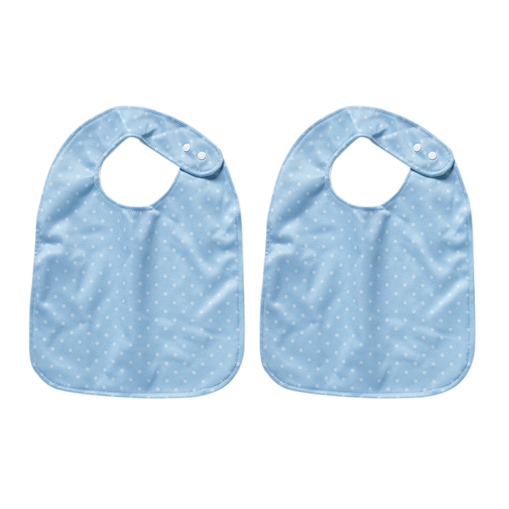 2pc Lorraine Lea Bamboo Cotton/Fabric Bib Pink Spot 24x31cm