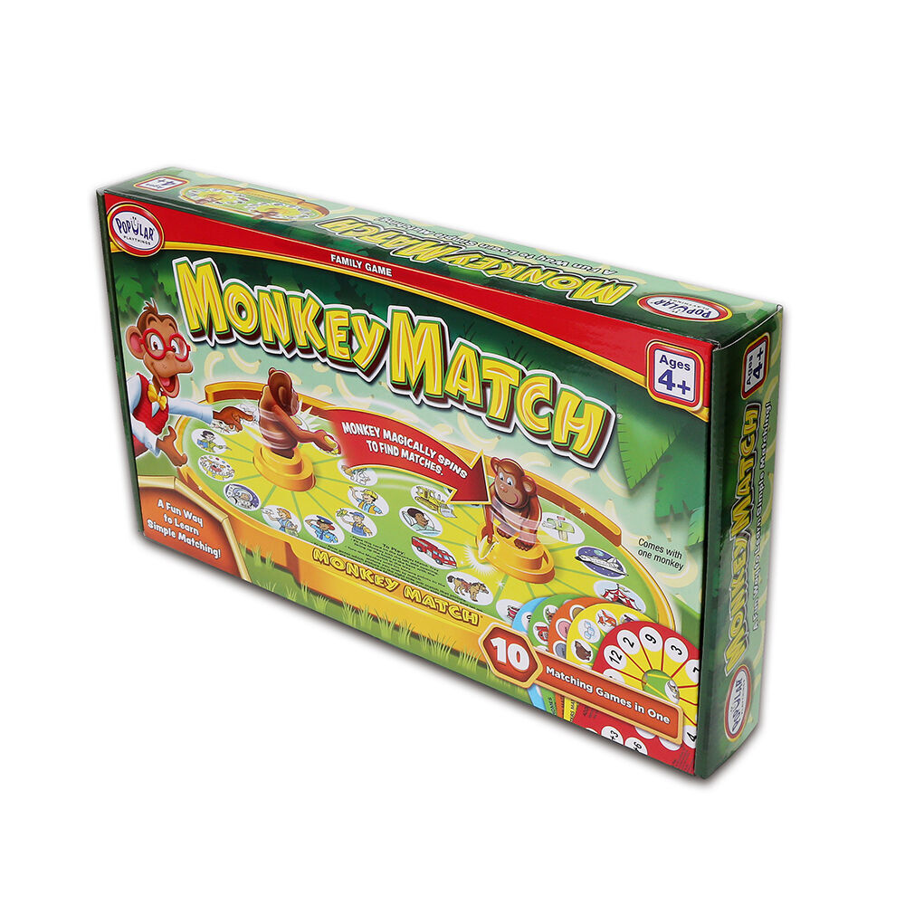Popular Playthings Monkey Match Educational Matching Game Kids 4y+ 25.4cm