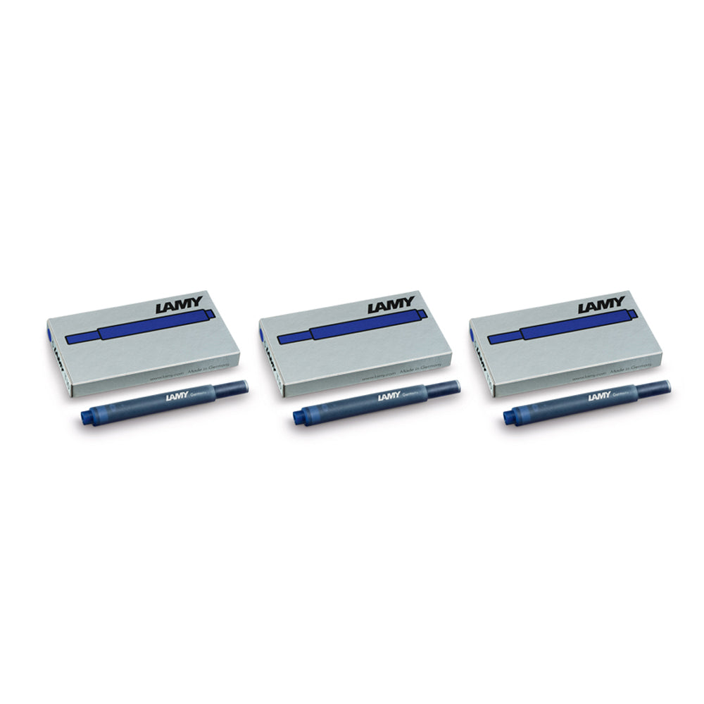 3x 5pc Lamy T10 Fountain Pen Ink Cartridges - Blue/Black