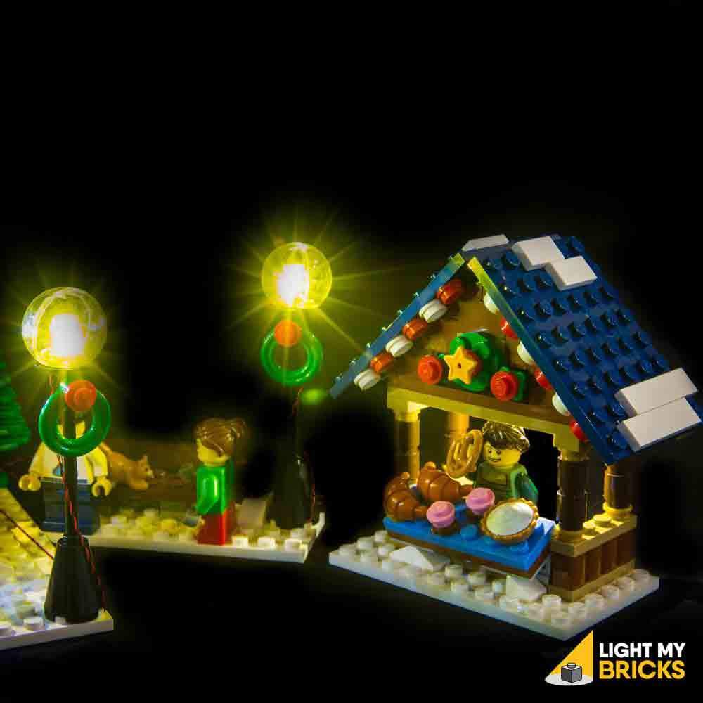 Light My Bricks USB LED Lighting Kit For Lego Winter Market No.10235 12+