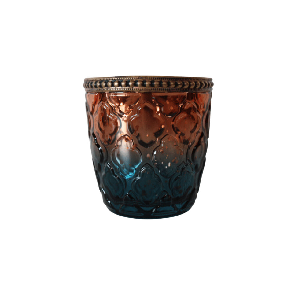 4PK Darlin Taj Glass T-Lite Holder Home Decor Version 2 7.5cm Amber/Blue