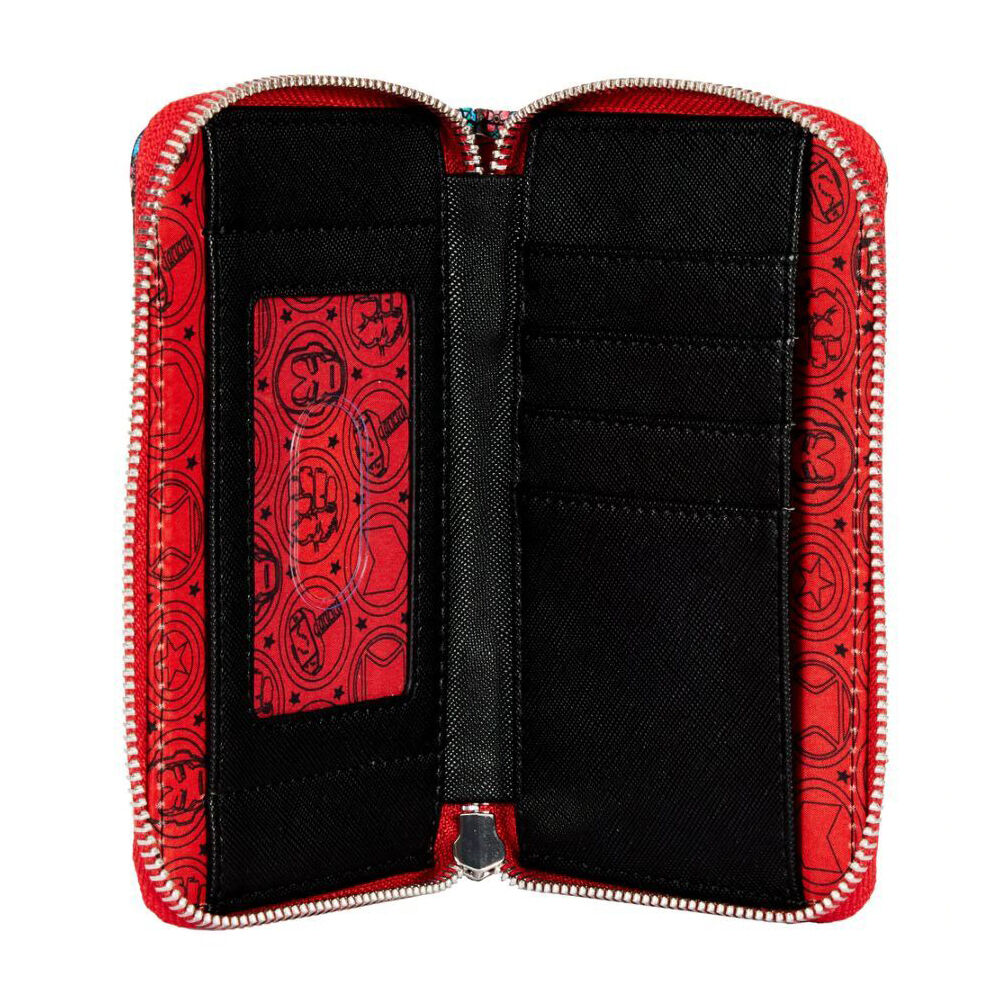 Marvel Comics Avengers Floral Tattoo Zip Around Purse Wallet 15.24cm