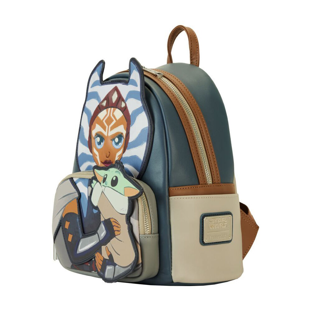 Star Wars The Mandalorian Ahsoka w/ Grogu Leather Mini Backpack 23x27cm