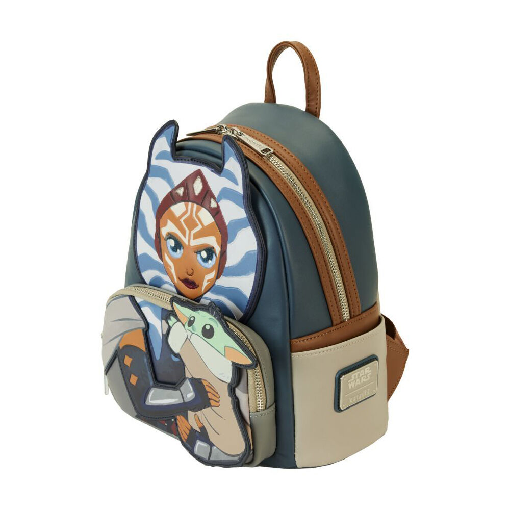 Star Wars The Mandalorian Ahsoka w/ Grogu Leather Mini Backpack 23x27cm