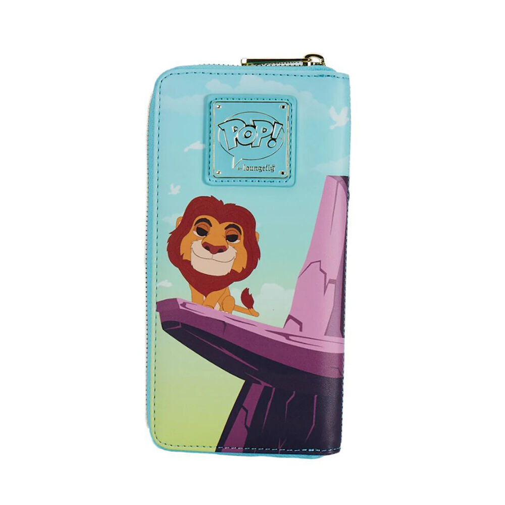 The Lion King 1994 Pride Rock Zip Around Purse Wallet 8x4in