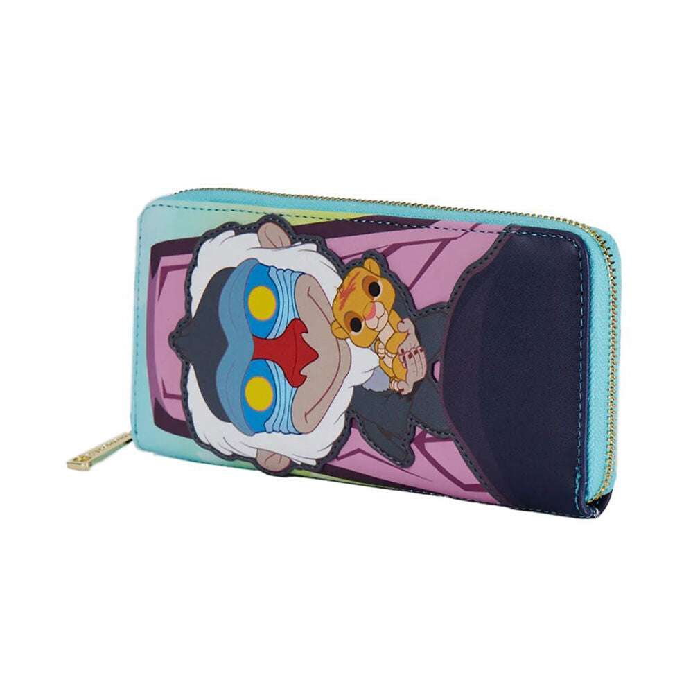 The Lion King 1994 Pride Rock Zip Around Purse Wallet 8x4in