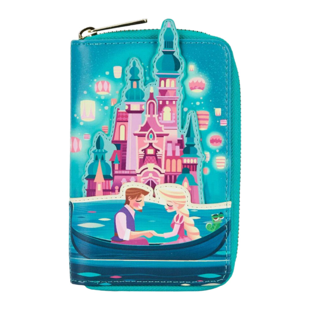 Tangled Faux Leather Castle Glow Zipped Around Closure Wallet