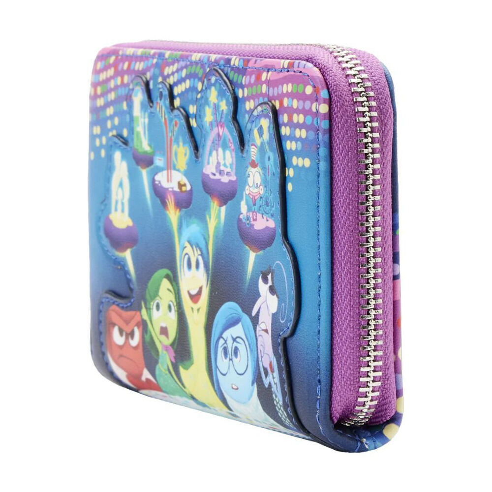 Inside Out Control Panel Zip Around Coin Purse Wallet 12.7cm
