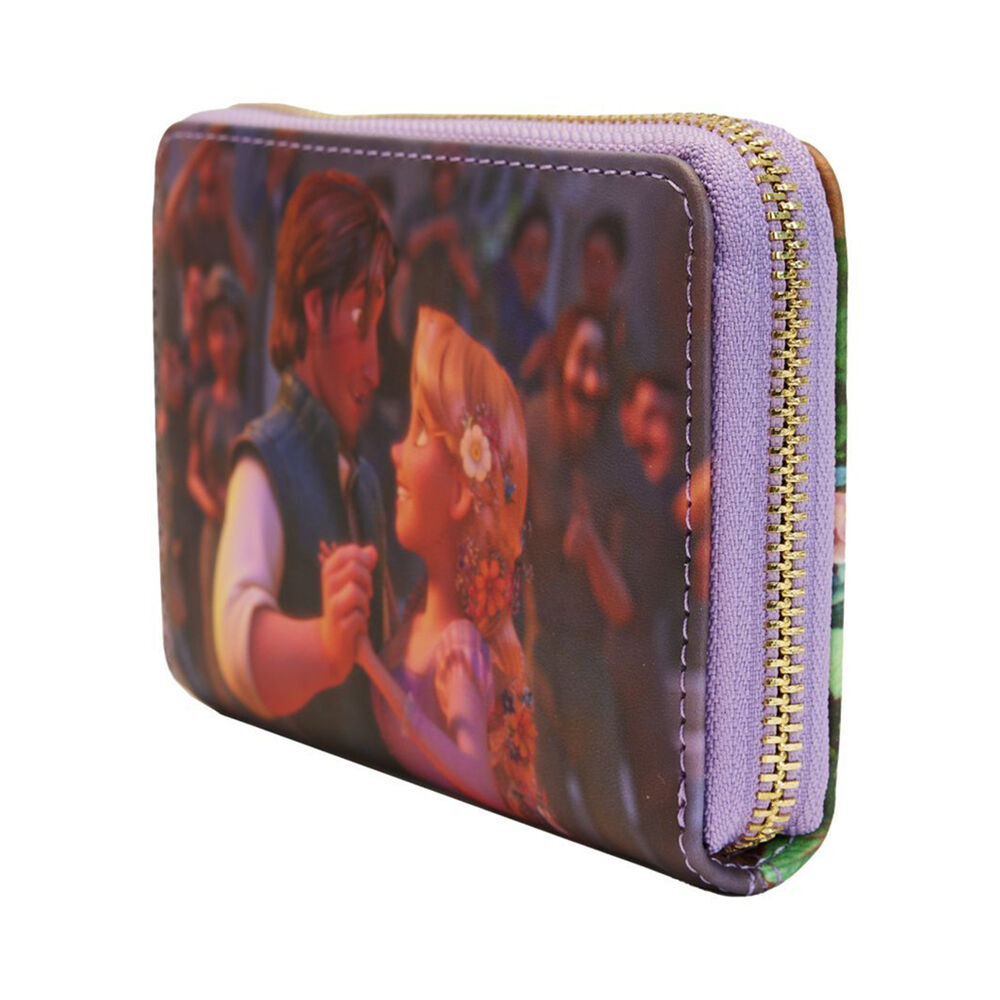 Tangled Princess Scenes Zip Around Purse Coin Wallet