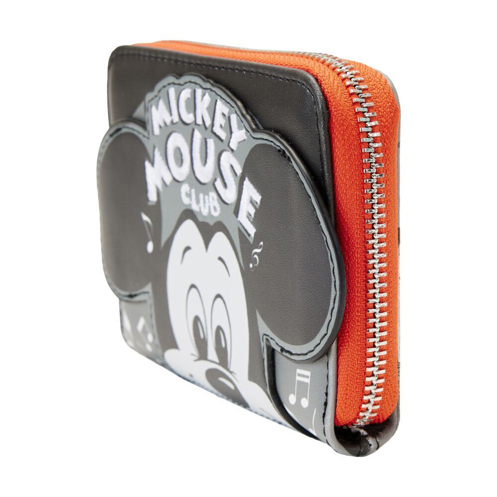 Disney 100th Mickey Mouse Club Zip Around Purse Wallet 12.7cm