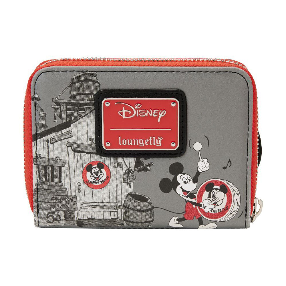 Disney 100th Mickey Mouse Club Zip Around Purse Wallet 12.7cm