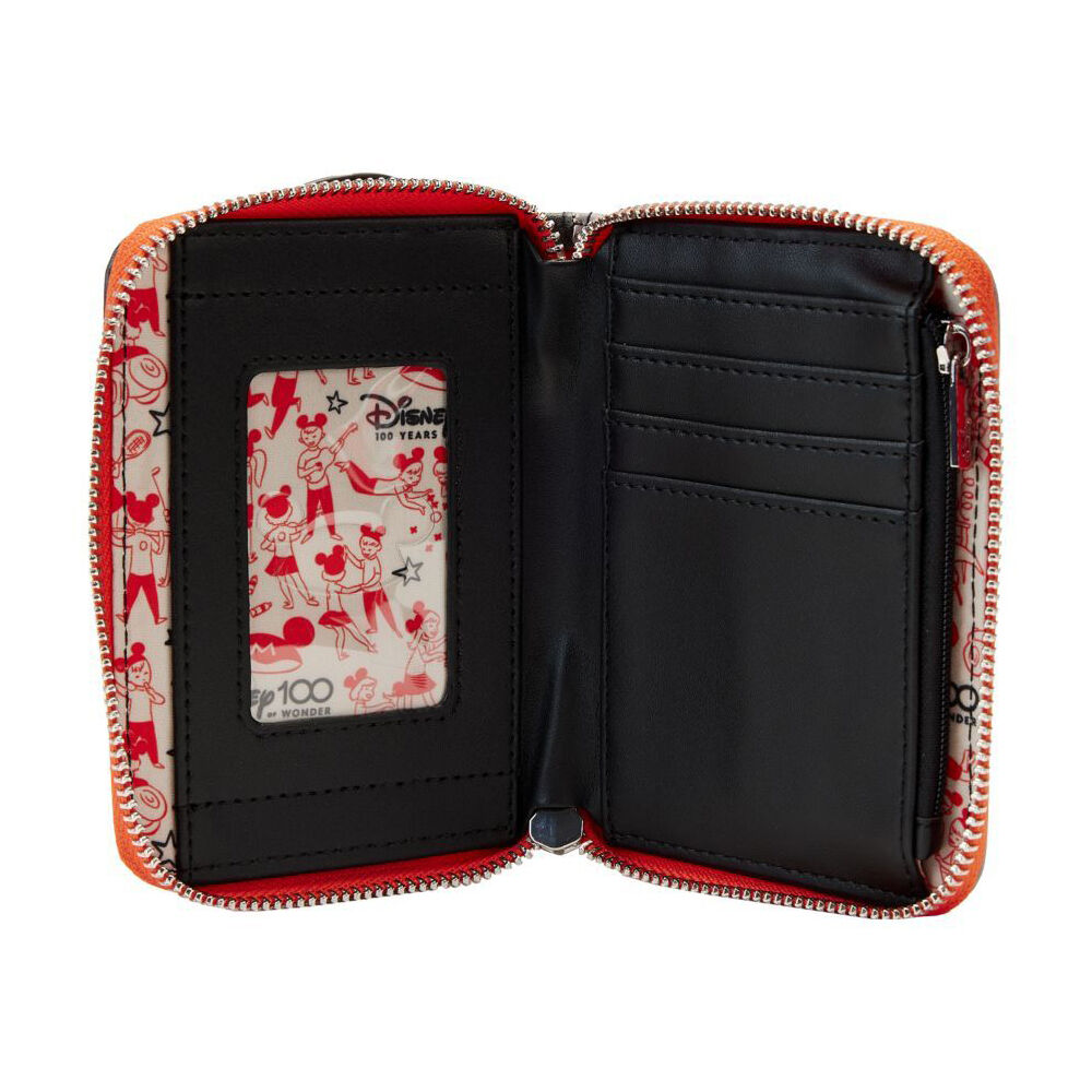 Disney 100th Mickey Mouse Club Zip Around Purse Wallet 12.7cm