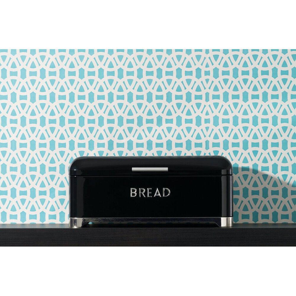 Lovello Carbon Steel Bread Storage Bin Container - Black
