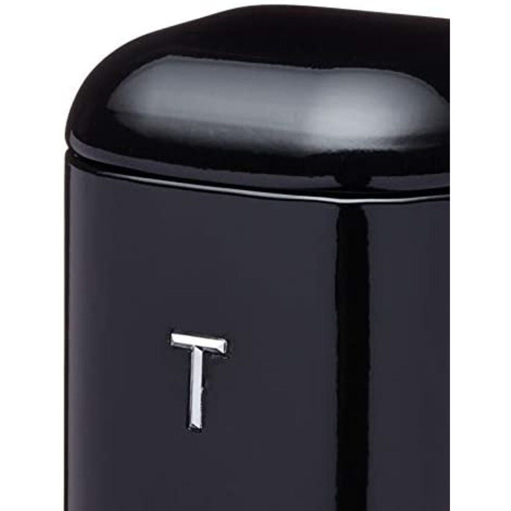 Kitchencraft Lovello Tea Tin Carbon Steel Canister - Black