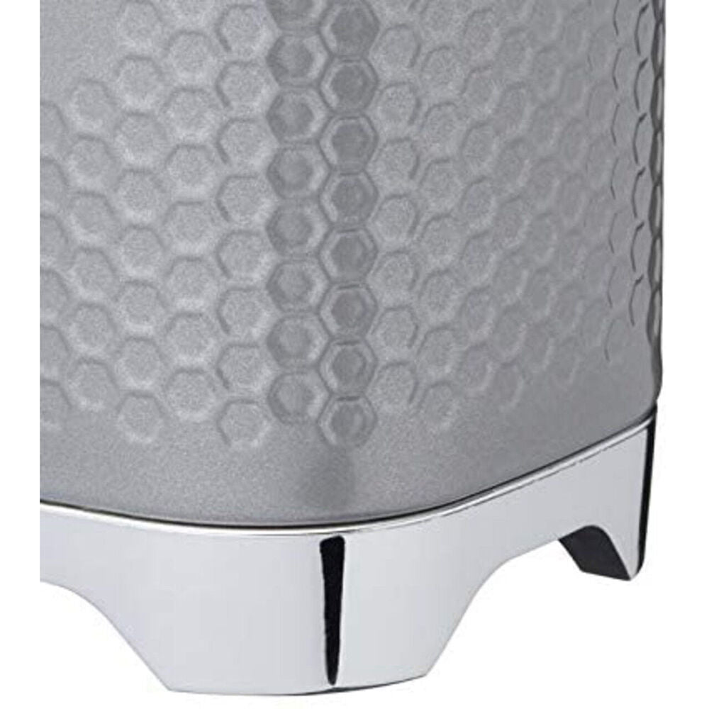Kitchencraft Lovello Geometric Textured Retro Tea Canister 19cm Shadow Grey