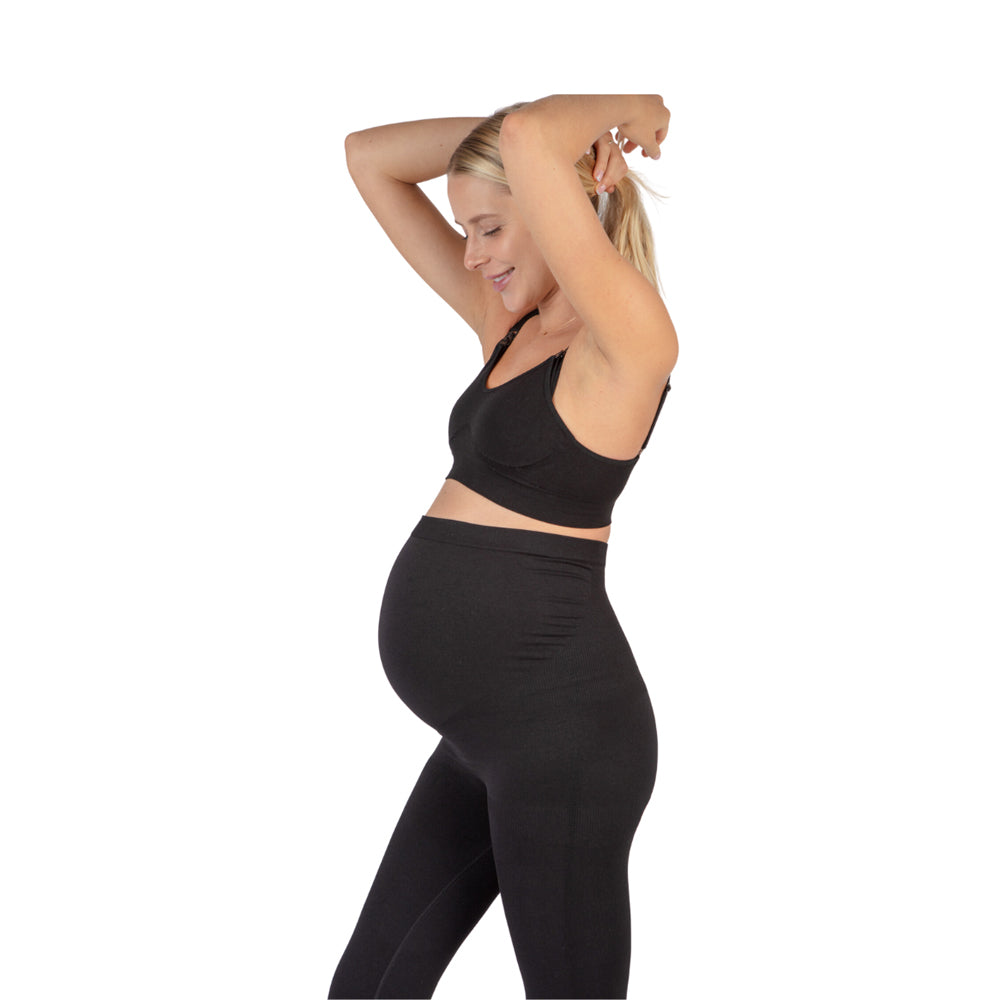 Supacore Jenny Women's Pregnancy Support Leggings-Long Length Black XXL