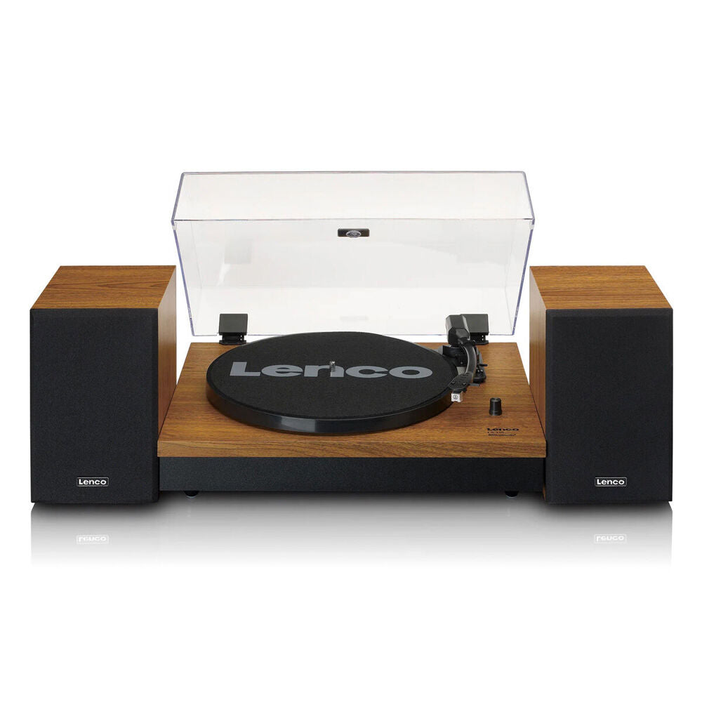 Lenco Turntable Record Player with Bluetooth & 2 Separate Speakers Wood