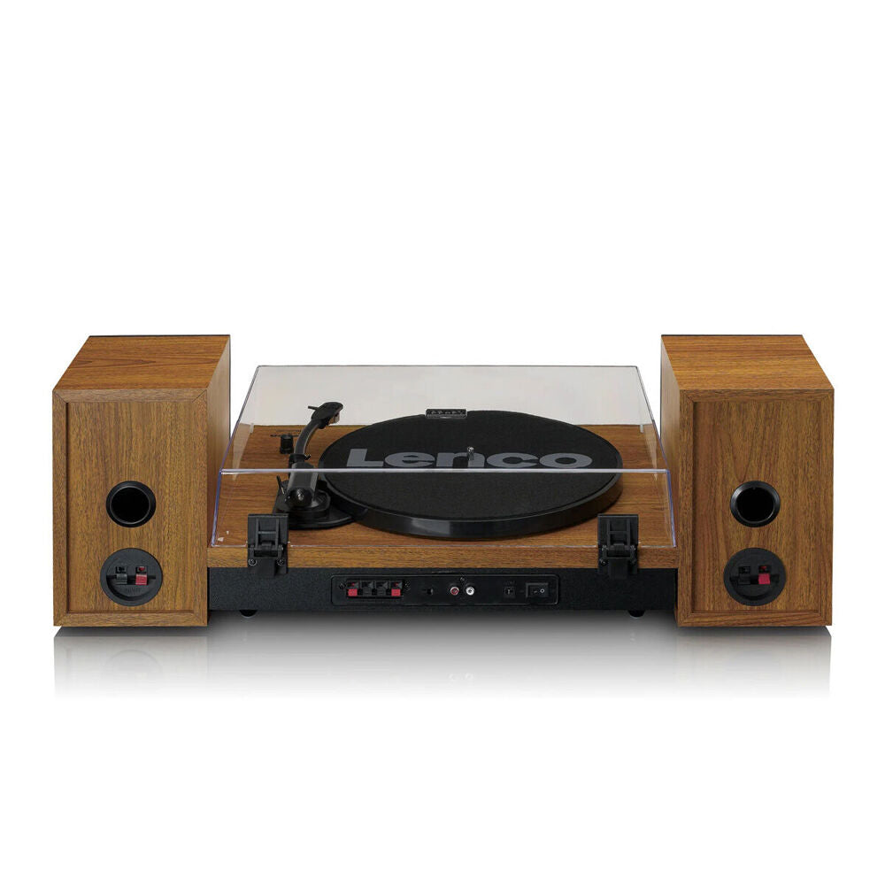 Lenco Turntable Record Player with Bluetooth & 2 Separate Speakers Wood