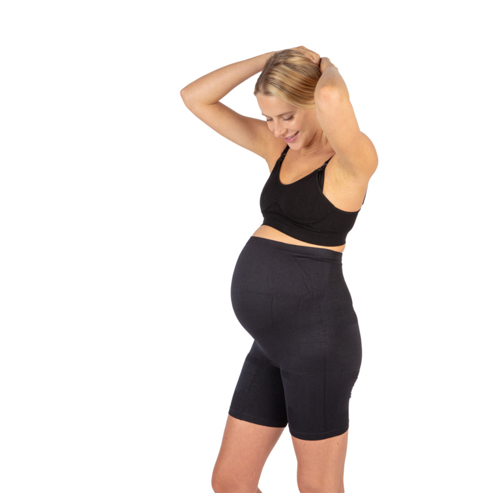 Supacore Emma Pregnancy Compression Support Shorts Black S