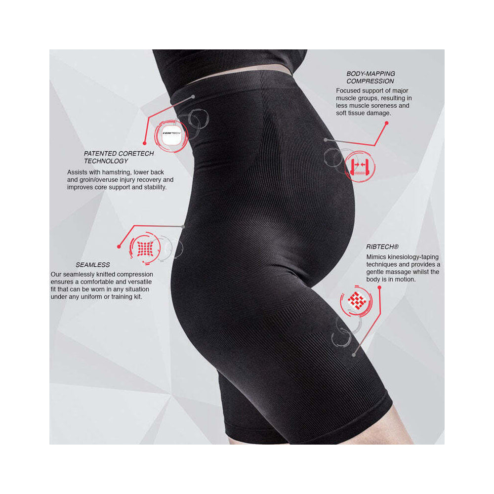 Supacore Emma Pregnancy Compression Support Shorts Black S