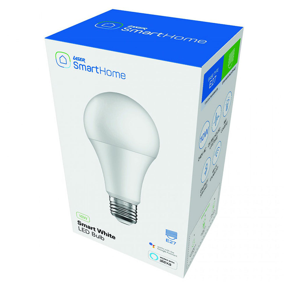 2PK Laser 10W E27 Smart White LED Bulb