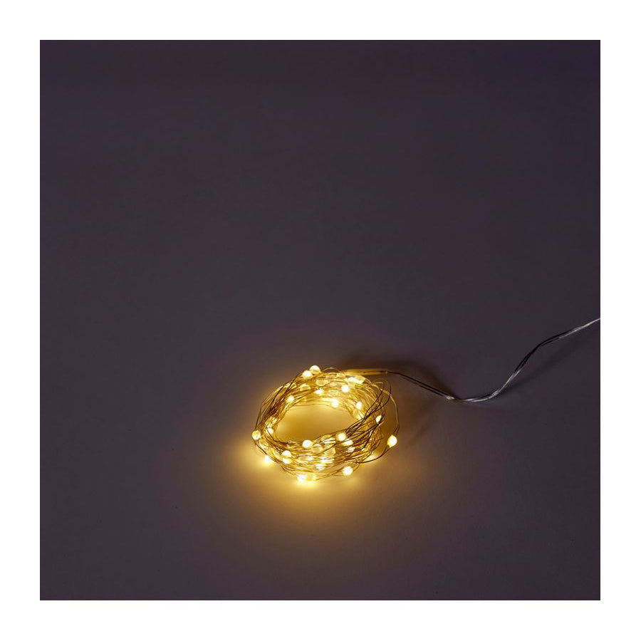 2PK E Style Luminous Bright 6m String Light - Silver