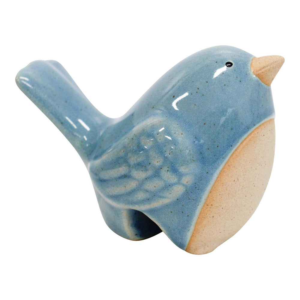 4PK LVD Ceramic 9cm Bird Pot Sitter Garden Ornament - Blue