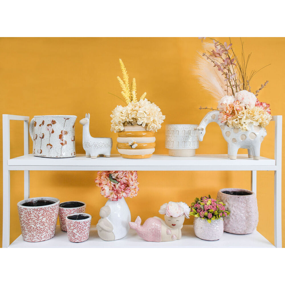 LVD Ceramic Planter Honey Pot Bees Home/Garden Decor 15x12cm